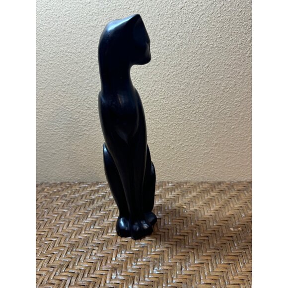 Vintage Art Nouveau Siamese Cat Statue Figurine 11.5" Tall - Picture 4 of 7